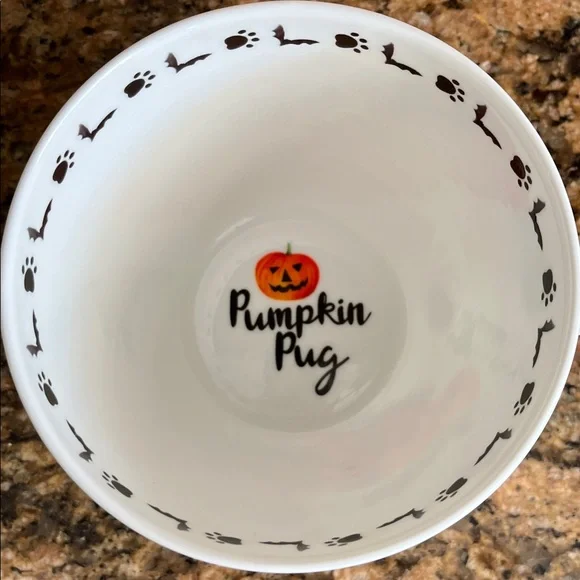 Portobello By Design Bone China Pug Pumpkin Coffee Mug - Picture 5 of 9